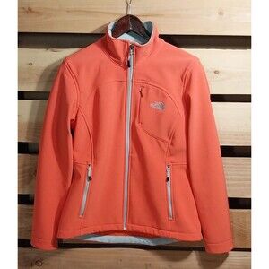 The North Face Jacket Womens Medium Coral Pink Fleece Lined Fitted Outdoor Mom